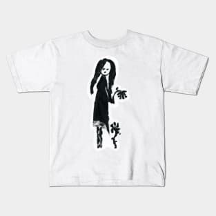 Stick girl (III/IV) and flowers (cut-out) Kids T-Shirt